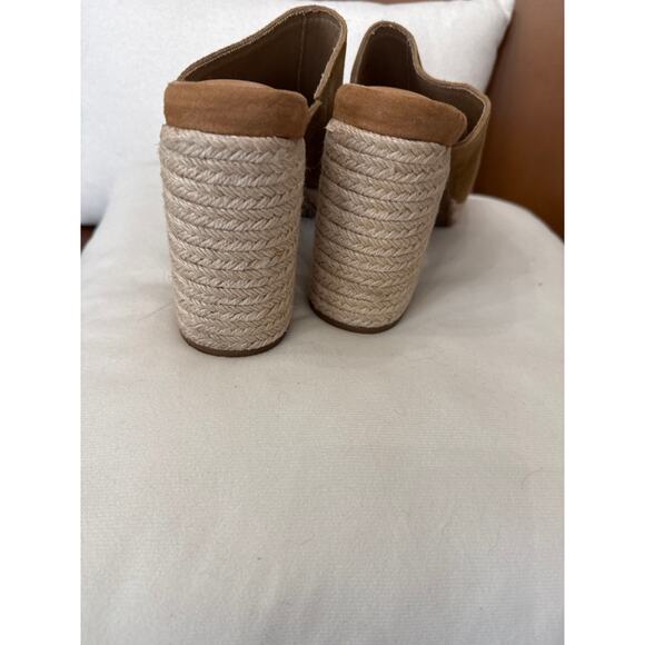 YellowBox Suede Espadrille Platform Block Heel Mule Indie Hippie Boho 9.5 NWOT - Picture 5 of 6